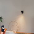 Lampada-da-parete-smart-nera-regolabile-con-interruttore-e-Wifi-GU10-50mm---Jeana-Luxe