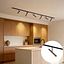 Modern-Track-Lighting-System-Black-with-6-Dark-Bronze-Spotlights-1-Phase---Slimline-Avery