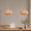 Japandi-Hängelampe-Beige-mit-Stoffschirm-2-flammig---Bida