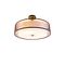 Mūsdienu brūna un balta griestu lampa 50 cm 3 gaismas - Drum Duo