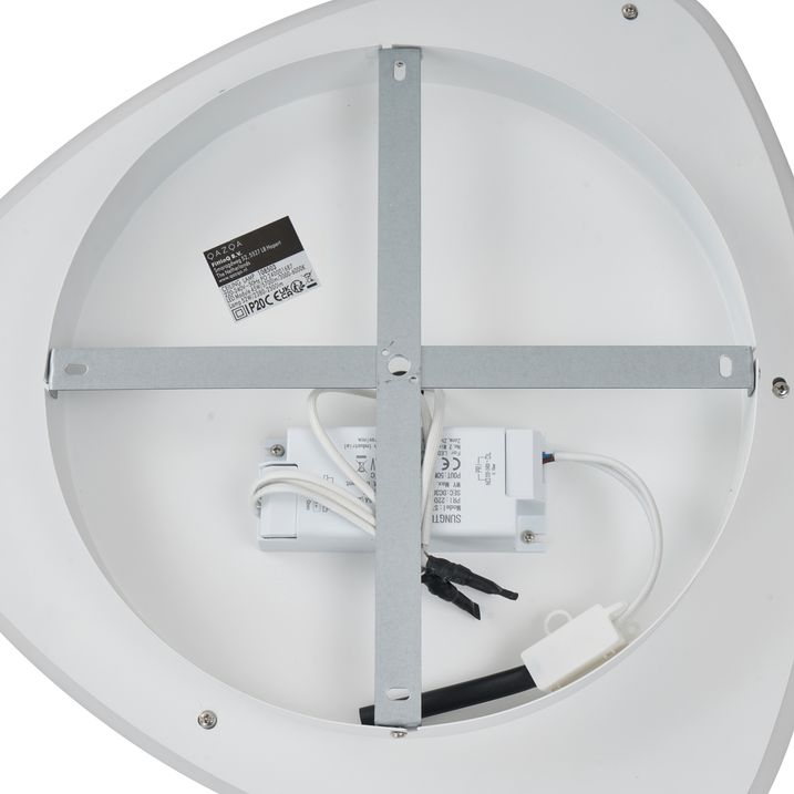 Designerska lampa sufitowa biała z ciemnoszarym organicznym kształtem z LED z możliwością ściemniania - Taylor
