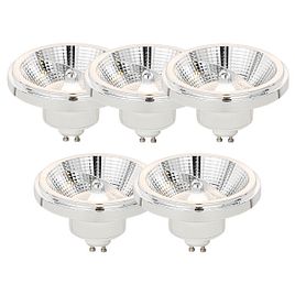 Komplekt 5 GU10 hämardatav LED lamp AR111 valge 11W 810 lm 2700K