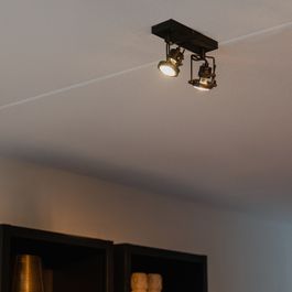 Industriële spot zwart 2-lichts - Suplux