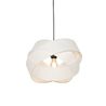 Moderne hanglamp wit met zwart - Cloth