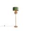 Chytrá-stojací-lampa-zlatá-145-cm-s odstínem-zelená-vč.-Wifi-A60---Botanica