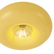 Plafoniera-retrò-nera-con-vetro-giallo-30cm---Glaze