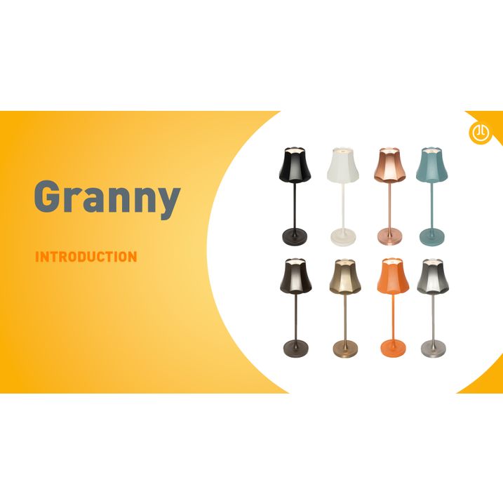 Retro asztali lámpa réz újratölthető IP44 - Granny