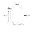 Set-mit-2-modernen-Wandleuchten-schwarz-rund-2-Licht---Sandy