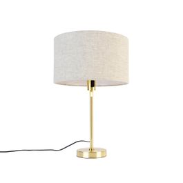 Lampă de masă aurie reglabilă cu abajur gri deschis 35 cm - Parte
