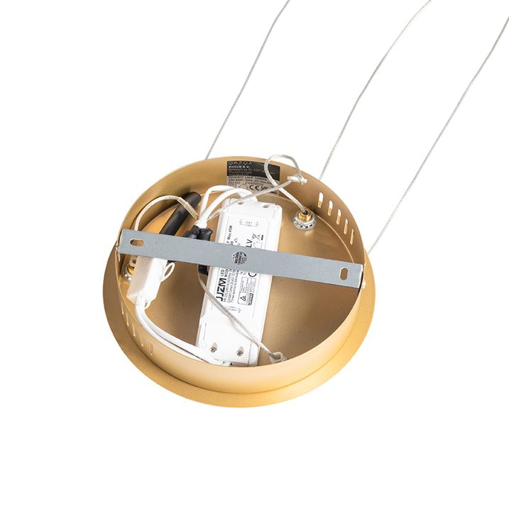 Goldene Pendelleuchte inkl. LED 3-stufig dimmbar 3-Licht - Rondas