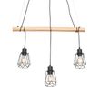 Landelijke-hanglamp-zwart-met-hout-3-lichts---Dami-Frame
