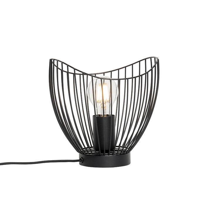 Lampă de masă modernă neagră 20 cm - Pua