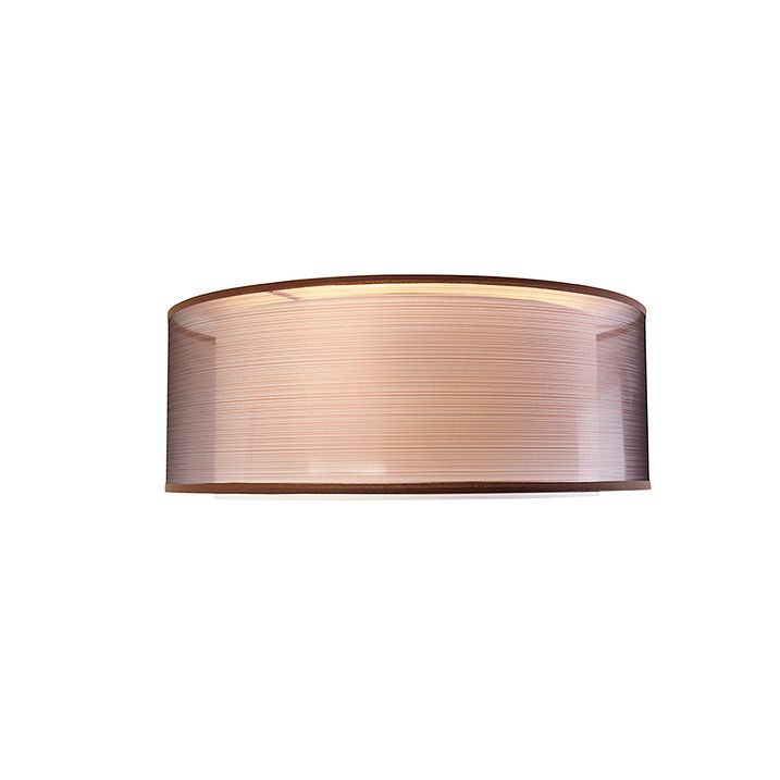 Mūsdienu griestu lampa brūna ar baltu 50 cm 3 gaismas - Drum Duo