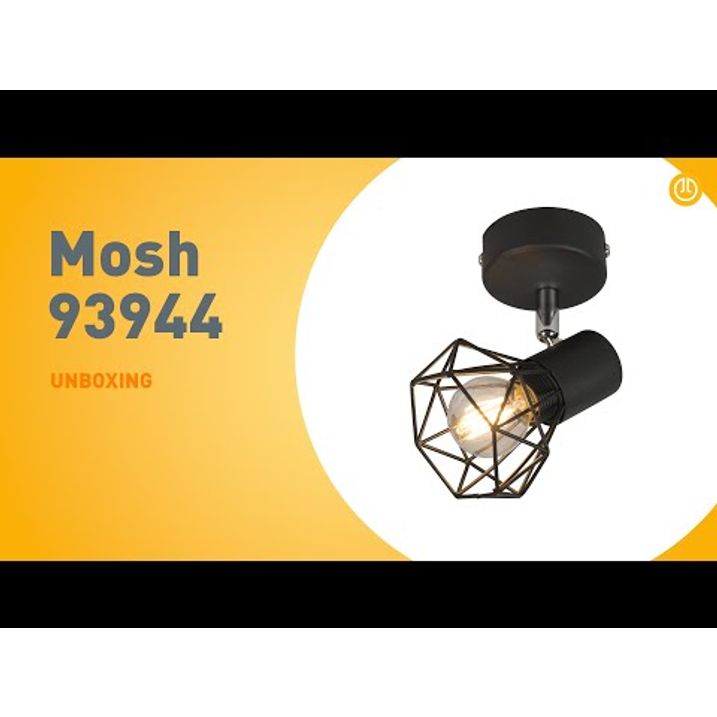Art Deco reflektor čierny otočný a naklápací - Mosh