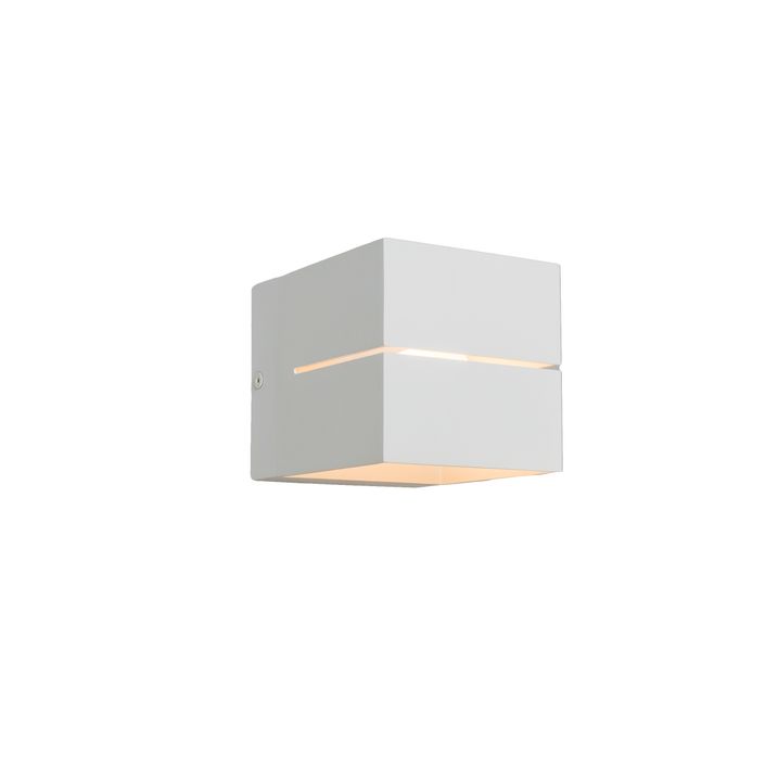 Sodobna stenska svetilka bela 9,7 cm - Transfer Groove