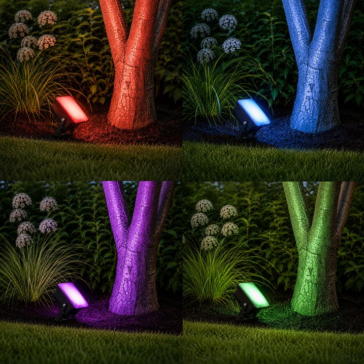 Slimme spot zwart 14,5 cm incl. LED RGB IP65 met grondpin - Ruud