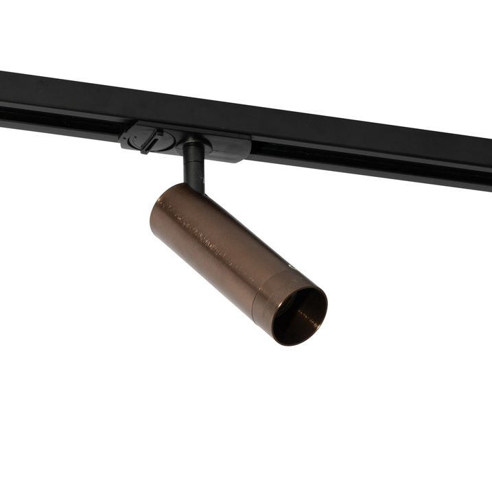 Faretto moderno bronzo scuro per sistema a binario monofase 35 mm - Iconic Jeana Luxe