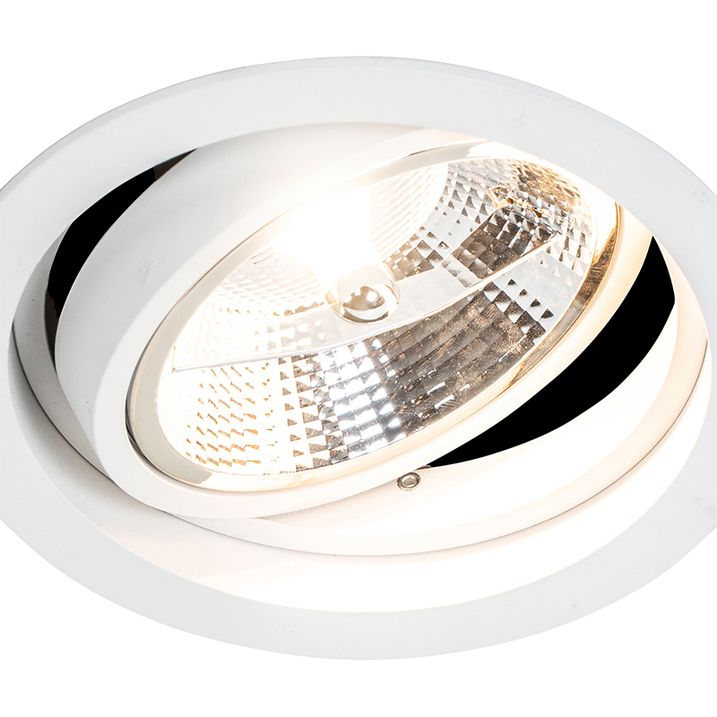 Spot encastrable rond intelligent blanc réglable avec Wifi GU10 111m - Chuck 111