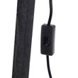 Podna-lampa-na-tronošcu-crna-sa-45cm-platnenim-abažurom-tamno-sive-boje