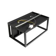 Smart-vägglampa-svart-med-hylla-inkl-2-WiFi-G95---Cage-Rack