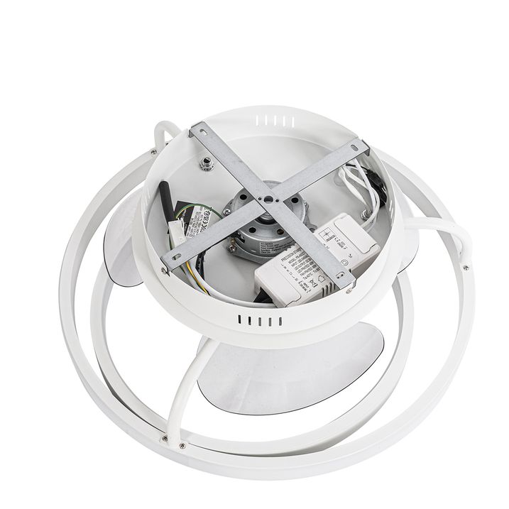 Stropní ventilátor bílý 46,5 cm vč. LED s dálkovým ovládáním - Kees