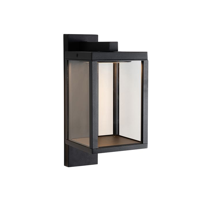 Lanterne murale d'extérieur noire avec LED IP54 - Ferdinand
