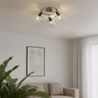 Faretto da soffitto di design bronzo con vetro trasparente rotondo a 3 luci - Domo