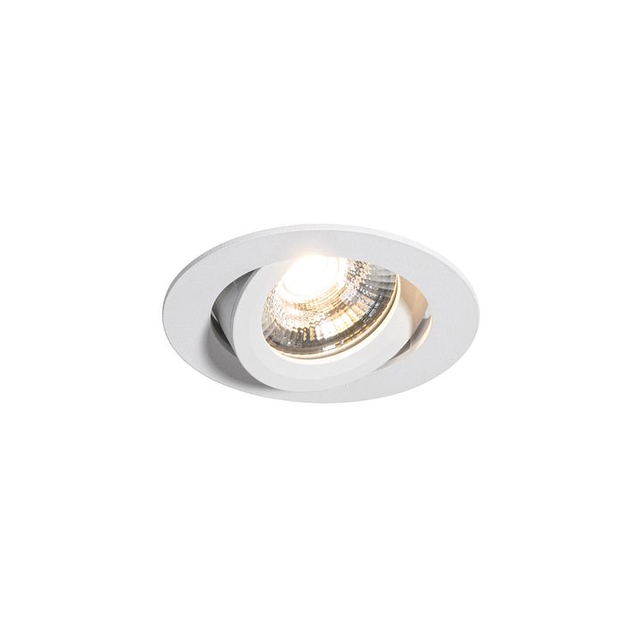 Set me 6 Drita Reflektuese Moderne të Inkasuara, të Bardha 8.2 cm me LED IP54 Ultra të Holla - Pupil