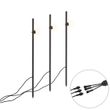 Set-od-3-moderna-baštenska-reflektora-sa-šiljkom-crne-boje-uklj.-LED-IP44---Garly-Ball