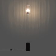 Art-Deco-podna-lampa-crna-sa-dimnim-staklom---Rid