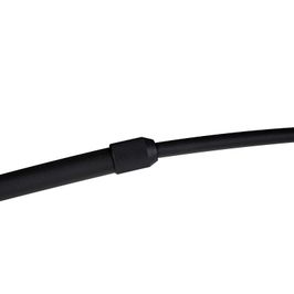 Moderní-oblouková-lampa-černá-s-mramorovým-podstavcem-a-béžovým-bouclé-stínidlem-50cm---XXL