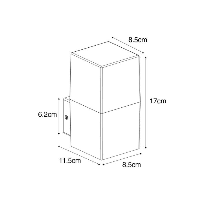 Lampada da parete per esterni intelligente marrone ruggine IP44 con WiFi P45 - Denmark
