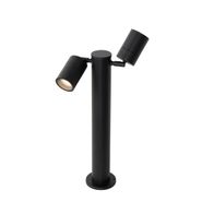 Utendørs-lampe-svart-med-jordspyd-og-kabelnippel-45cm-2-lys-IP44---Duo