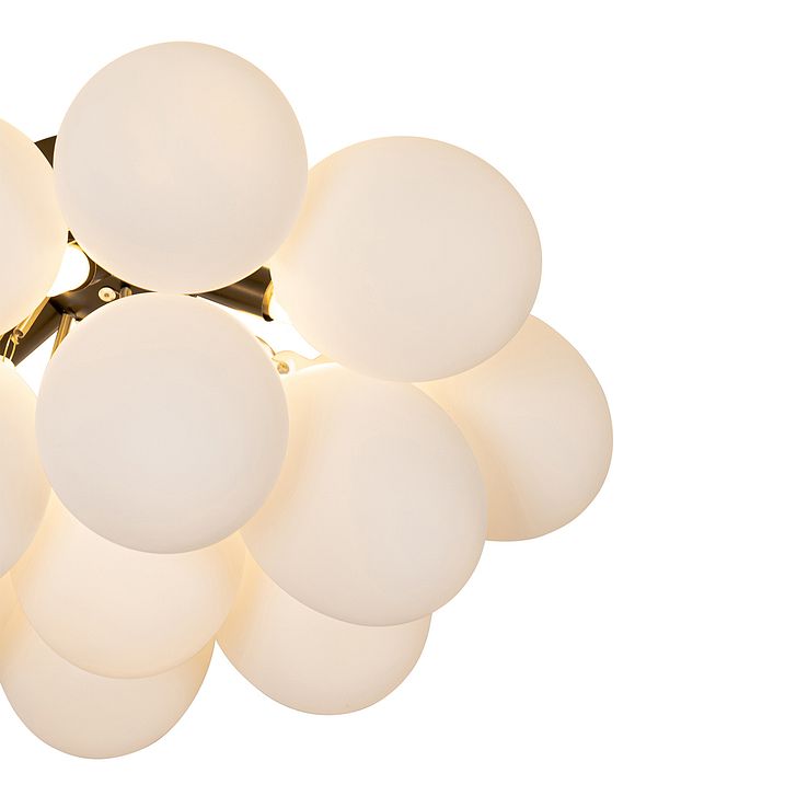 Zigbee G9 Dahil Akıllı Tavan Lambası Siyah Opal Camlı 4 Işıklı - Uvas