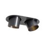 Spot encastré arrondi métal canon de fusil GU10 70 mm inclinable 2 lumières - Installa
