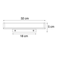 Modern-Wall-Lamp-Black-32cm-incl-LED-IP44---Cascada