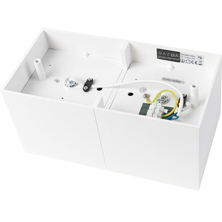 Design spot rechthoekig 2-lichts wit incl. G9 - Box
