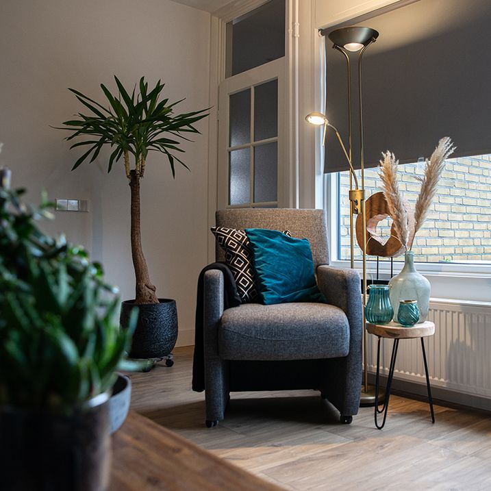 Bronze Floor Lamp with Reading Lamp Incl. LED and Dimmer - Diva 2