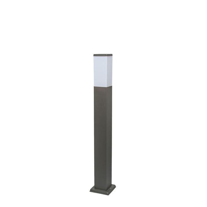Moderne udendørs lampestolpe mørkegrå med opal 80 cm IP44 - Malios