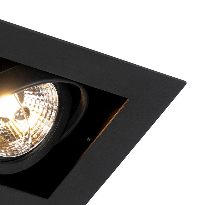 Set od 6 modernih ugradnih reflektora crne boje podesivih - Oneon 70