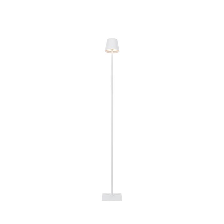 Buiten vloerlamp wit incl. LED met touch dimmer oplaadbaar - Janet