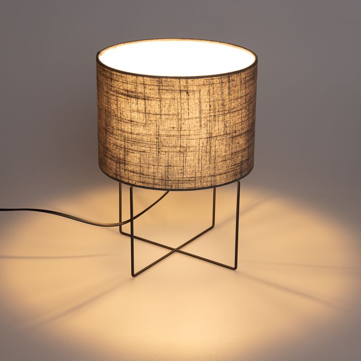 Lampe de table moderne grise - Hina