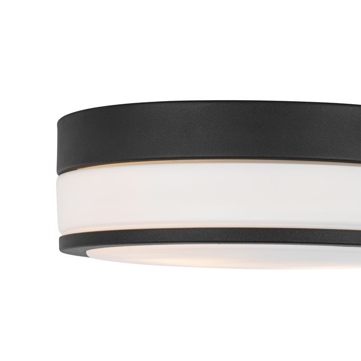 Moderne udendørs loftslampe sort 28 cm IP44 - Flavi
