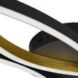 Design-plafondlamp-zwart-met-goud-incl.-LED-dimbaar---Blaze