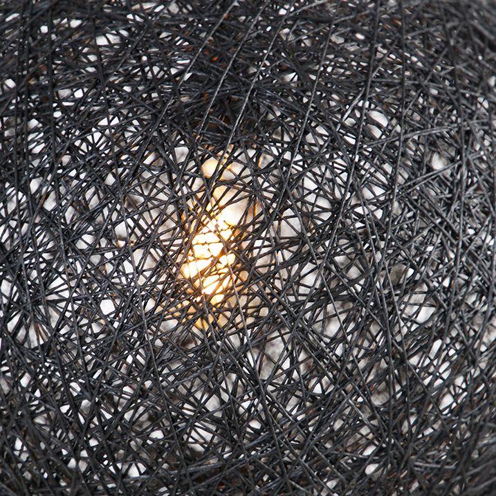 Dizajnerska viseča svetilka črna sfera 45cm - Corda