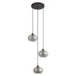 Candeeiro-de-suspensão-Art-Deco-preto-com-vidro-fumê-3-luzes-redondo---Busa