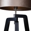 Vloerlamp-zwart-met-velours-kap-taupe-50cm---Puros