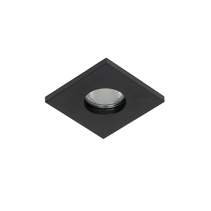 Set van 6 moderne badkamer inbouwspots zwart - Doku