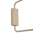 Moderne-wandlamp-taupe-met-goudkleurige-binnenkant-verstelbaar-2-lichts---Lune
