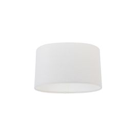 Oval Linen Lampshade White 25/16/15
